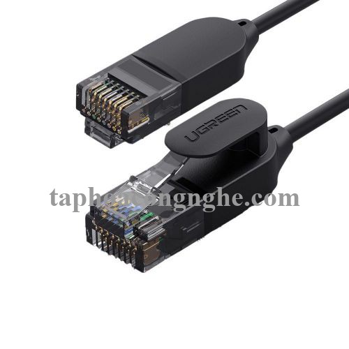 Ugreen 70656 10M 10Gbps 500MHz cat6a màu đen siêu mỏng OD2.8mm cáp mạng Utp LAN Ethernet toàn đồng NW122 30070656